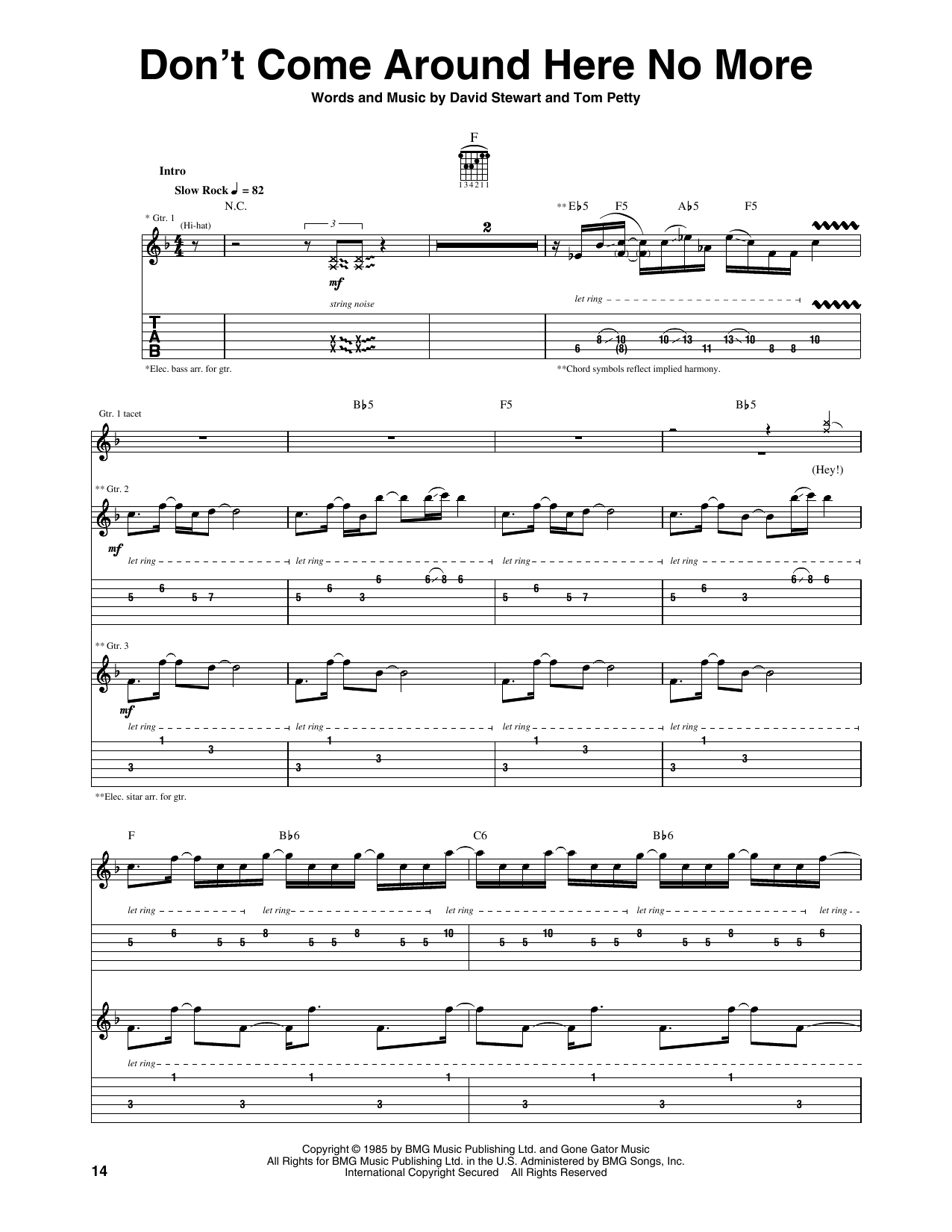Produktgalerie: Seite 1 von 1 Don't Come Around Here No More, Tom Petty And The Heartbreakers, Gitarre