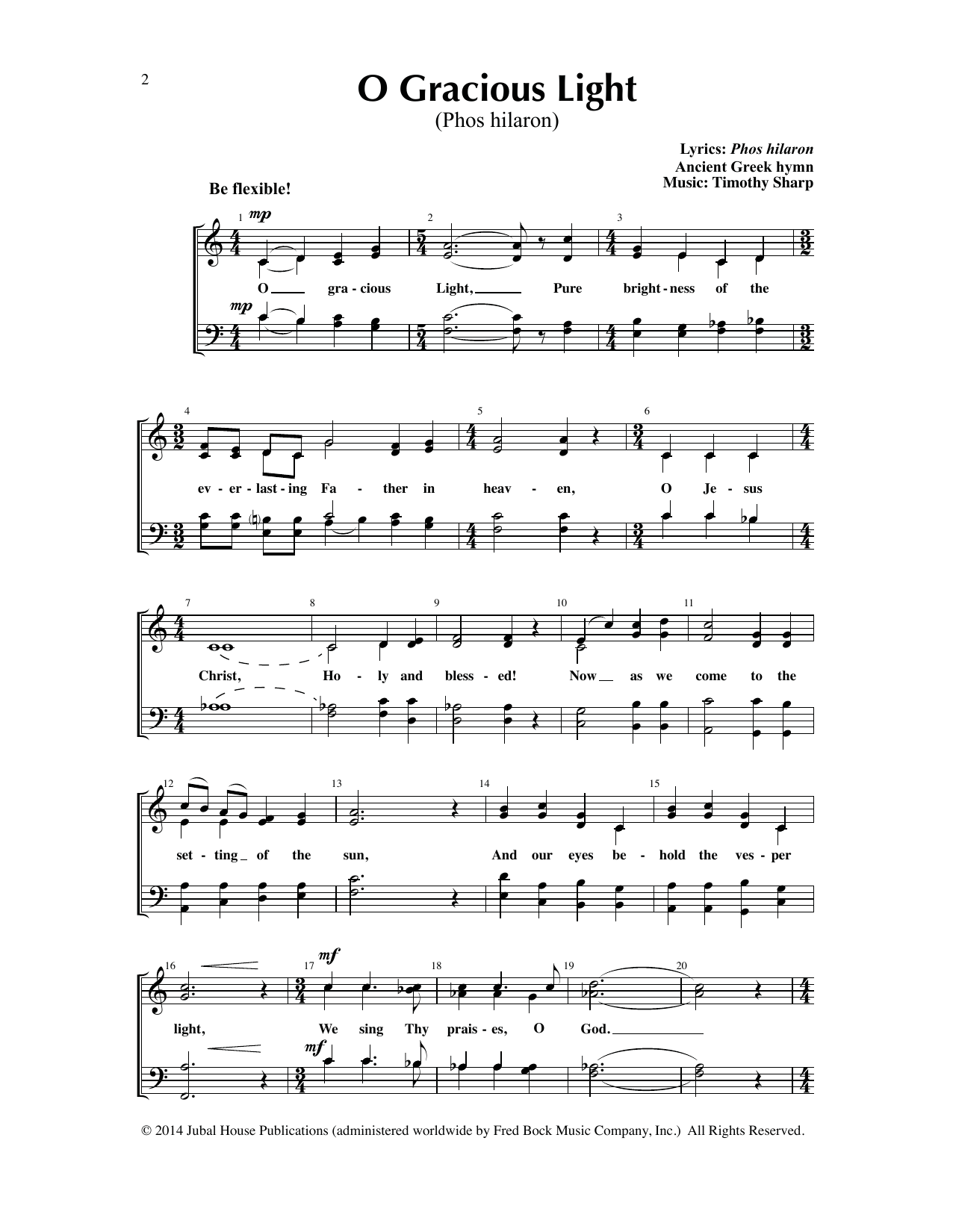 Produktbild zu: O Gracious Light (Phos hilaron)/Lux Christi (Light of Christ)