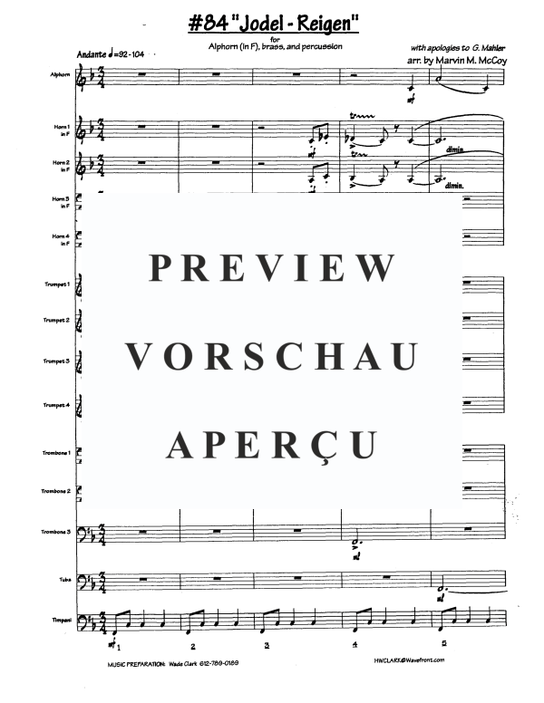 Produktgalerie: Seite 3 von 11 Jodel Reigen, , Alphorn, BlechblÀser Ensemble und Schlagwerk