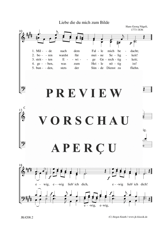 gallery: Liebe die du mich zum Bilde, , Gemischter Chor