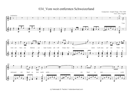 Product picture to: Vom weit entfernten Schweizerland Joseph Weigl, 1766-1846 