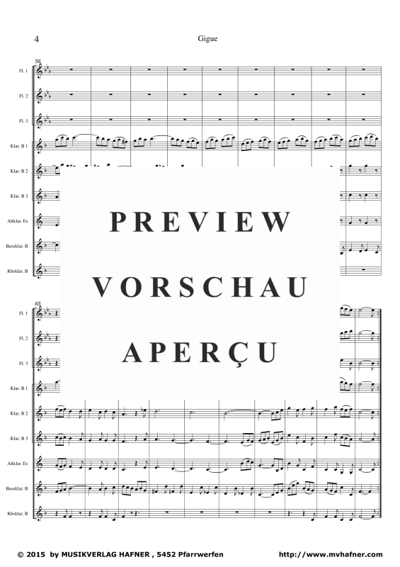 Product gallery: Page 9 of 11 Gigue, , (clarinet choir)