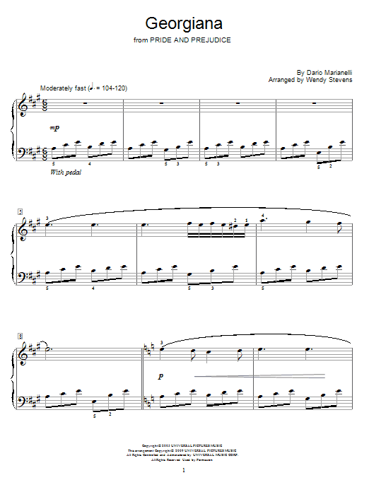 Product picture to: Georgiana (from Pride And Prejudice) (arr. Wendy Stevens)