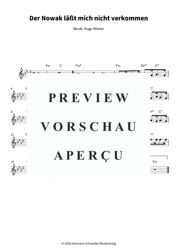 Product gallery: Page 5 of 5 Der Nowak läßt mich nicht verkommen, , Solo Violin - Leadsheet