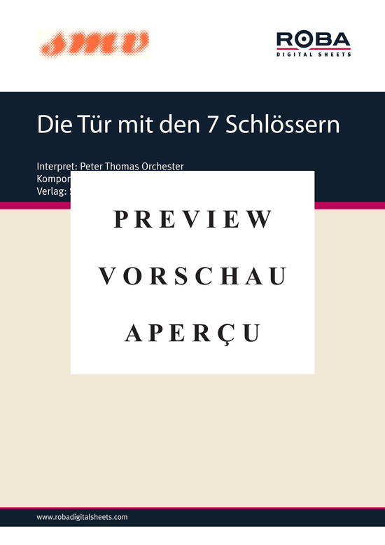 Product gallery: Page 2 of 2 Die Tür mit den 7 Schlössern , , Piano Solo