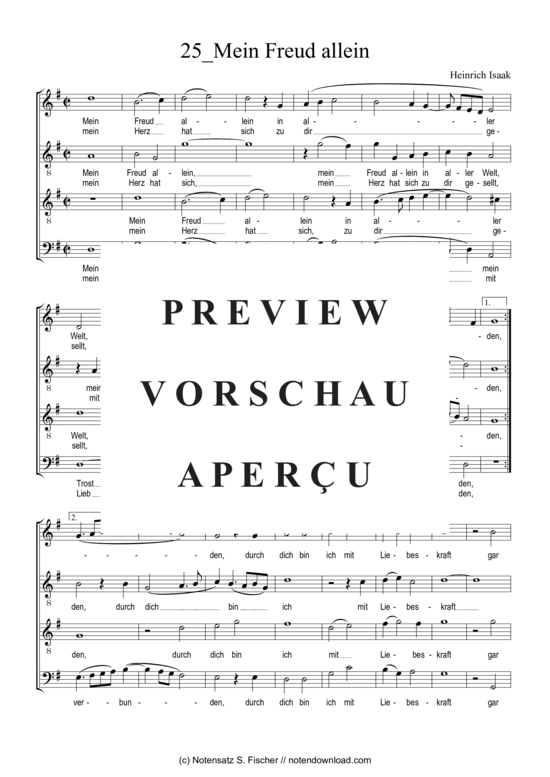 Produktgalerie: Seite 2 von 4 Mein Freud allein , , (Gemischter Chor)