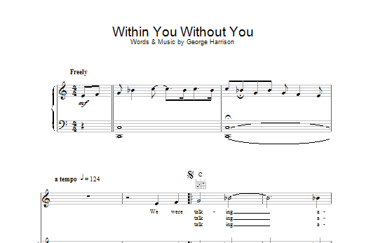 Produktgalerie: Seite 1 von 1 Within You Without You, The Beatles, Gesang, Gitarre, Klavier