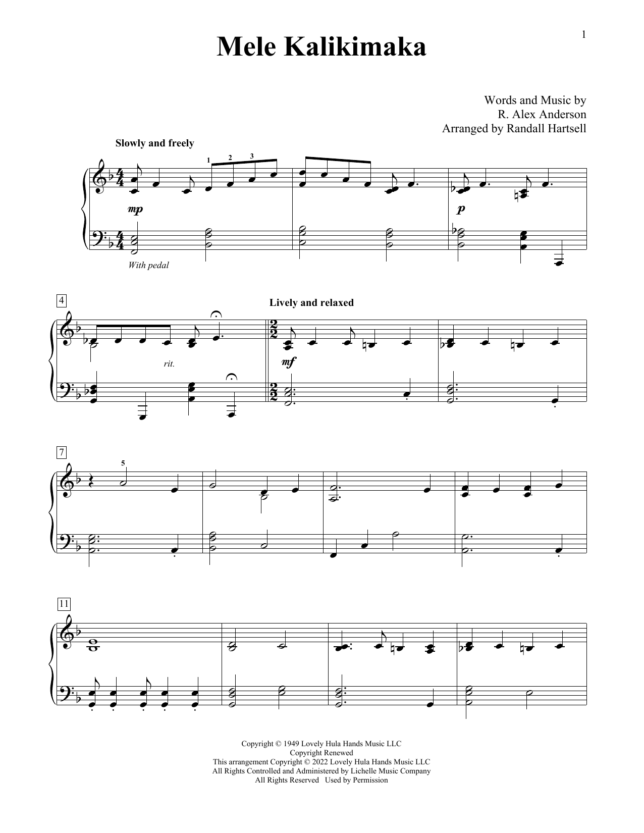 Product picture to: Mele Kalikimaka (arr. Randall Hartsell)