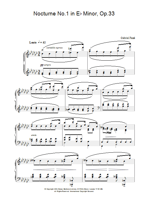 Produktbild zu: Nocturne No.1 in Eb Minor, Op.33