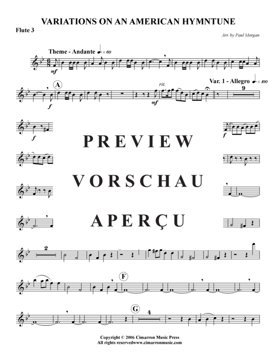 gallery: Variations on an American Hymn Tune , , (Flöten-Ensemble)