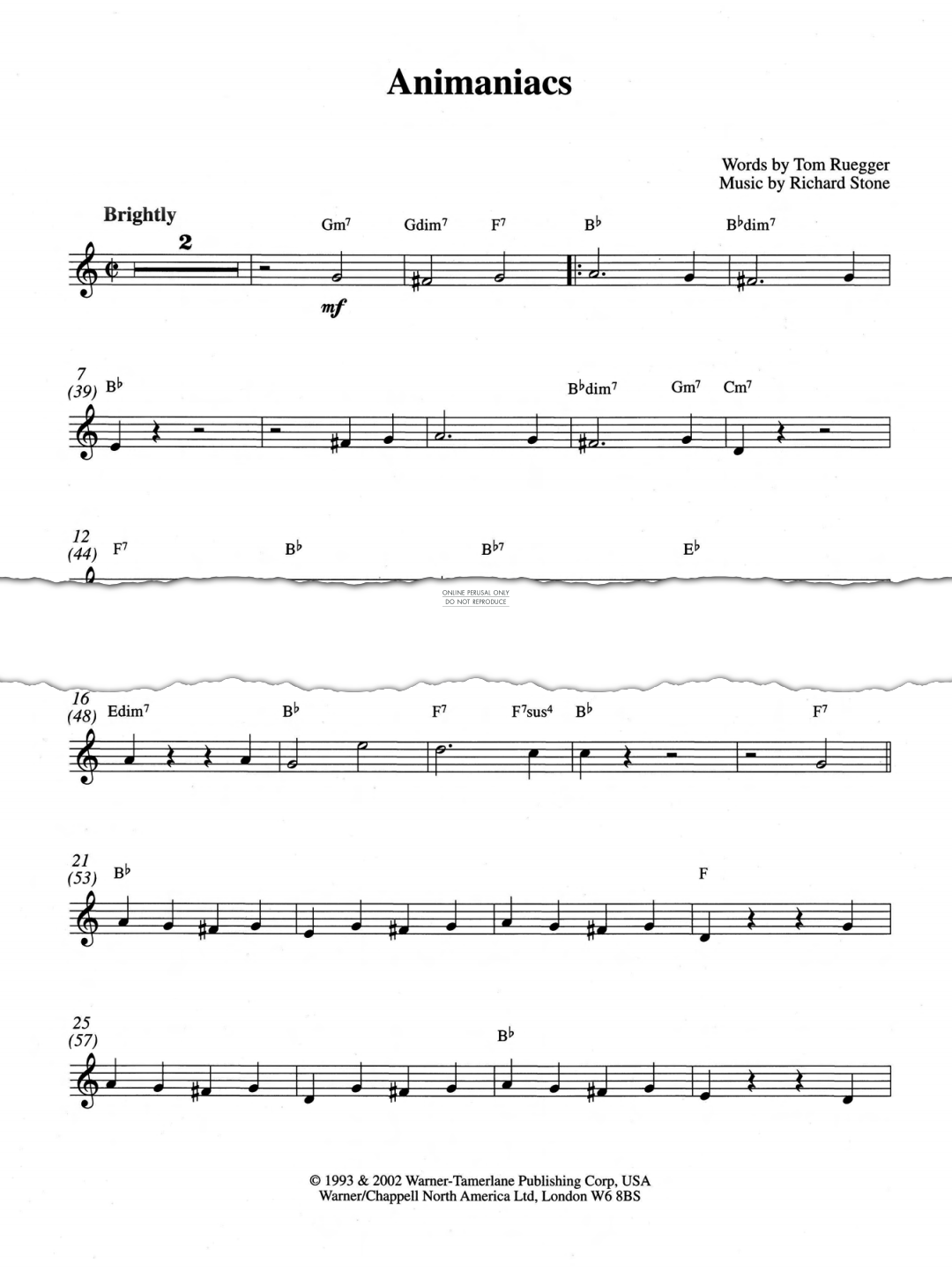 Produktgalerie: Seite 1 von 1 Animaniacs (Main Title), Richard Stone, Trompete