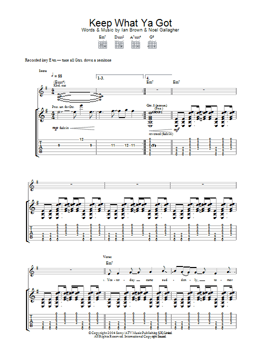 Produktgalerie: Seite 1 von 1 Keep What Ya Got, Ian Brown, Gitarre