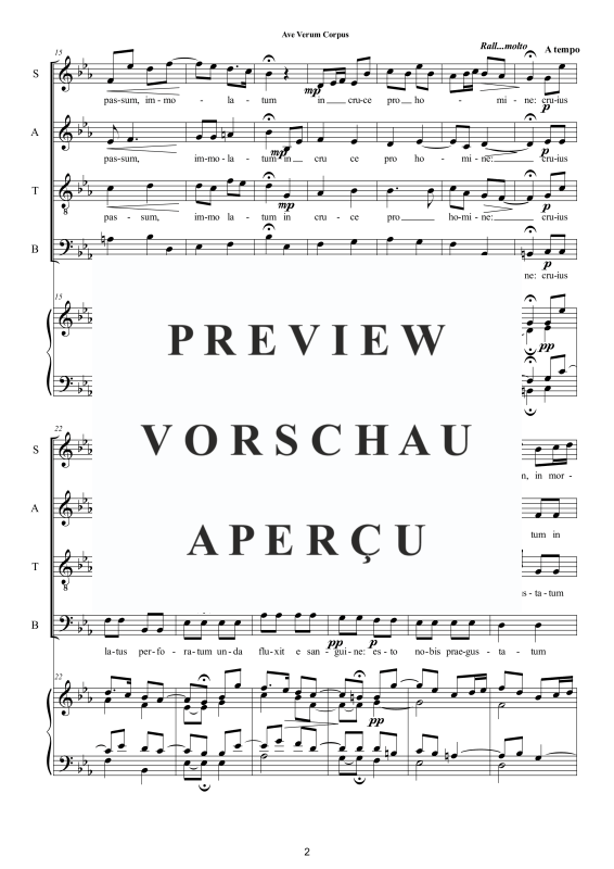 Produktgalerie: Seite 3 von 11 Ave verum corpus, , Sopran, Gemischter Chor und Orgel