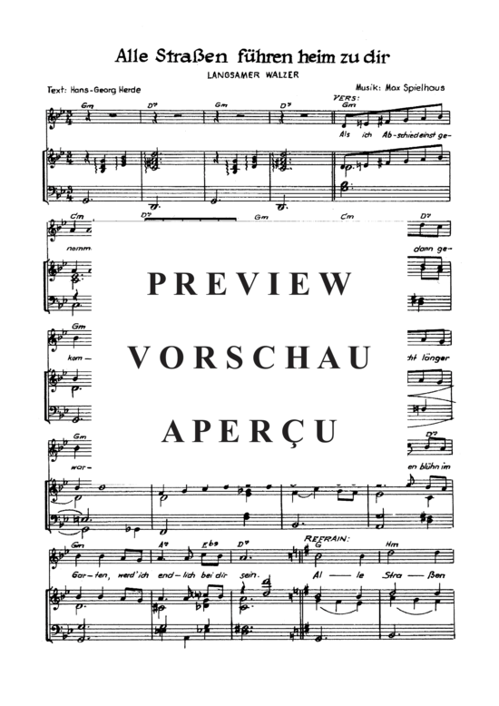 Product gallery: Page 4 of 4 Alle Straßen führen heim zu dir , , Piano and Voice