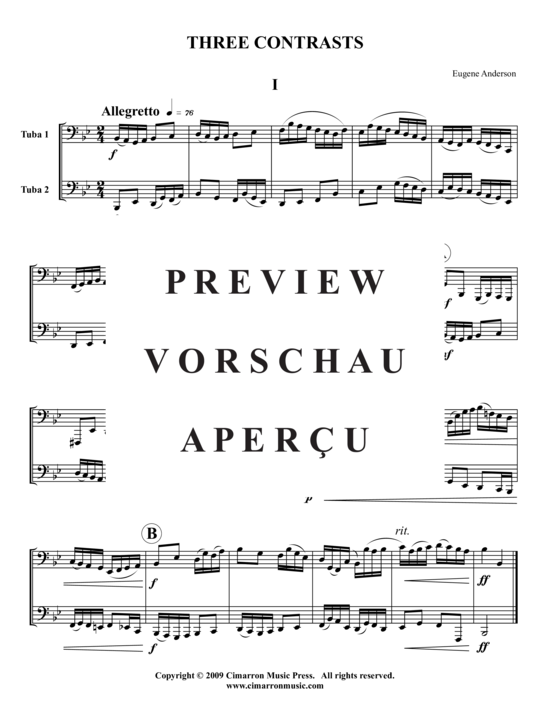 Product gallery: Page 6 of 9 Three Contrasts , , (2x Bariton/Posaune)