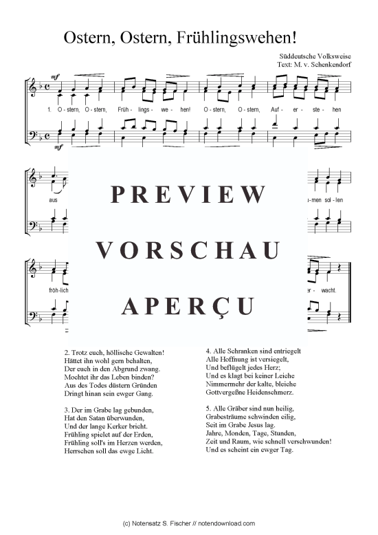 Product picture to: Ostern, Ostern, Frühlingswehen! Süddeutsche Volksweise / M. v. Schenkendorf