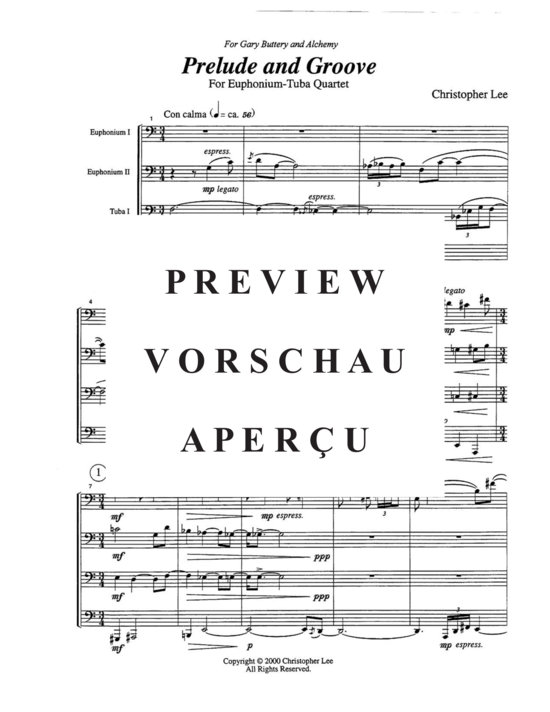 Product gallery: Page 5 of 21 Prelude and Groove , , (Tuba Quartett EETT)