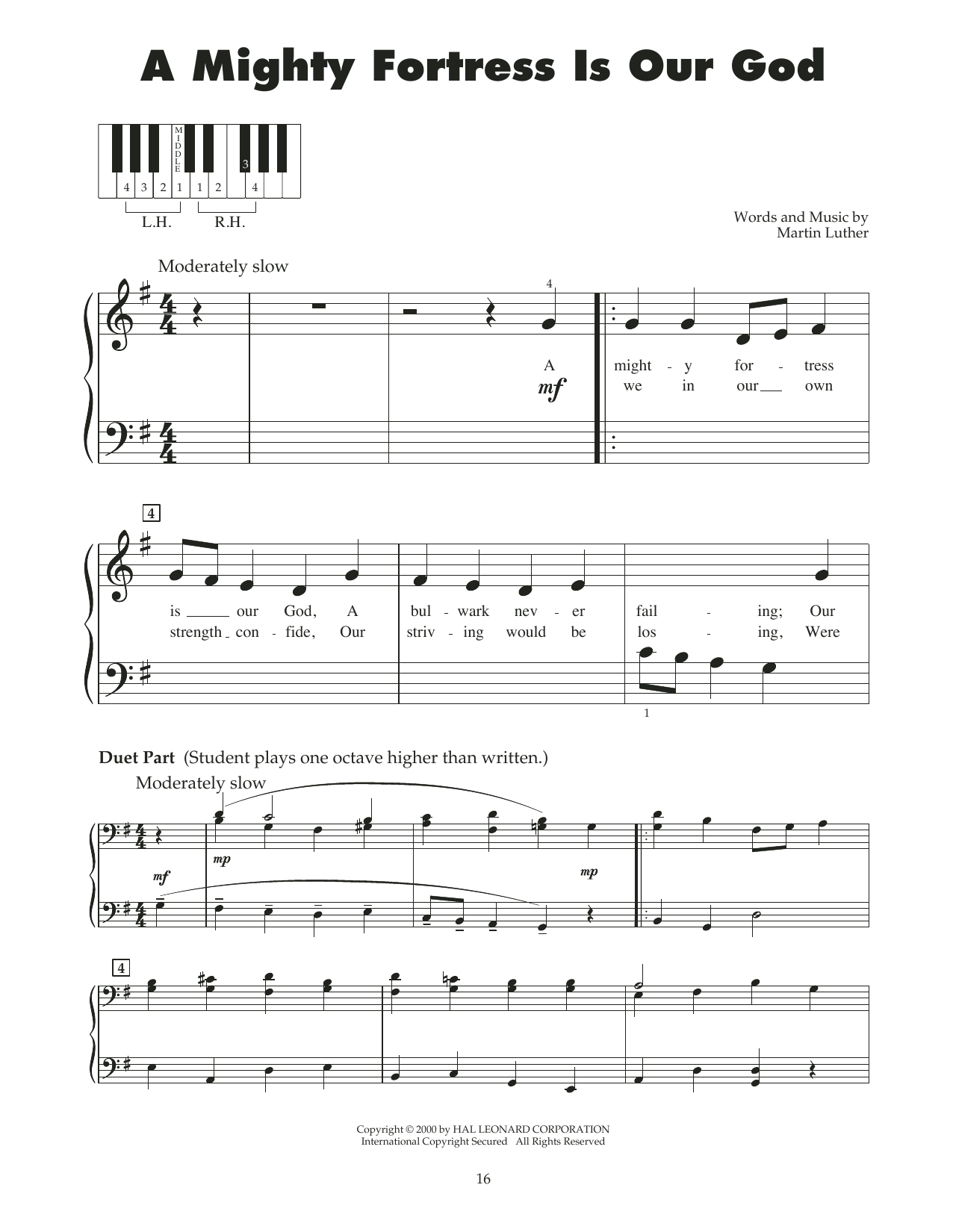 Product gallery: Page 1 of 1 A Mighty Fortress Is Our God (arr. Carol Klose), Martin Luther