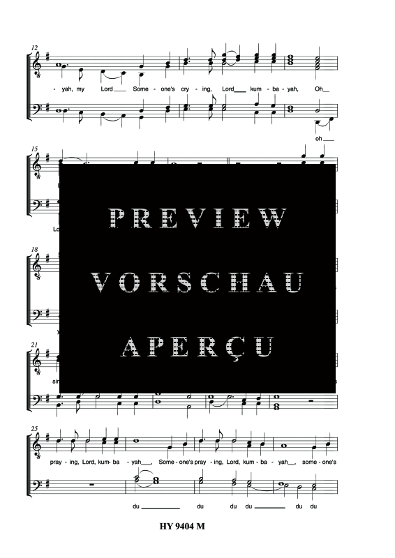 Product gallery: Page 4 of 5 Kumbayah, my Lord, , (male choir)