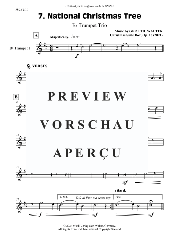 Produktgalerie: Seite 4 von 6 National Christmas Tree, , (Trompeten Trio)