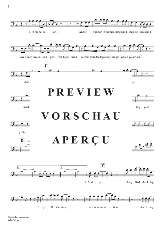Produktgalerie: Seite 3 von 4 What´s Up , 4 Non Blondes, (Violon-Cello)