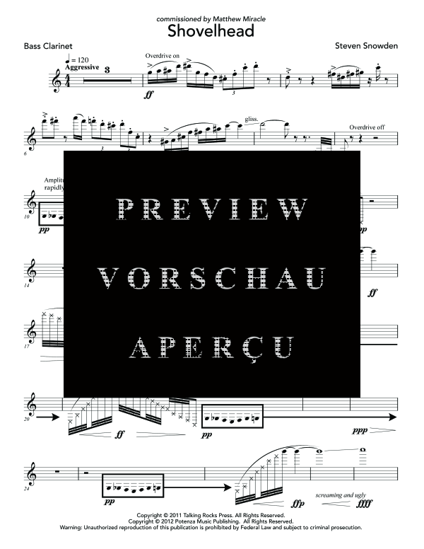 Product gallery: Page 8 of 11 Shovelhead, , (bass clarinet and electronics)