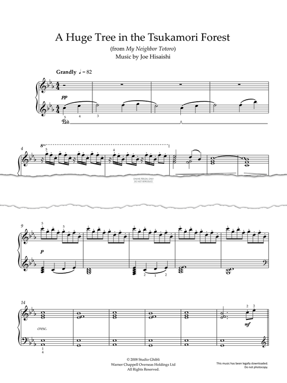 Produktbild zu: A Huge Tree In The Tsukamori Forest (from 'My Neighbour Totoro') - Joe Hisaishi