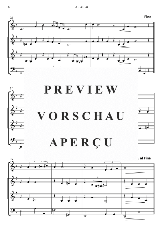 Product gallery: Page 7 of 11 La - Le - Lu, Heinz Rühmann, (Woodwind Quartet)