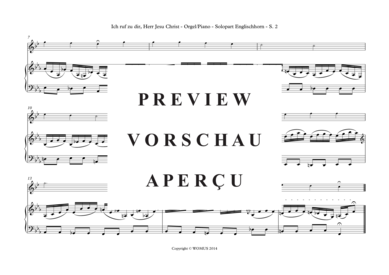Produktgalerie: Seite 3 von 4 Ich ruf zu dir Herr Jesu Christ , , (Englischhorn + Orgel)