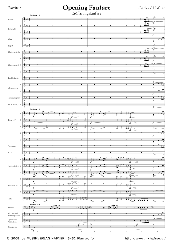 Product gallery: Page 1 of 11 Opening Fanfare, , (large wind orchestra)
