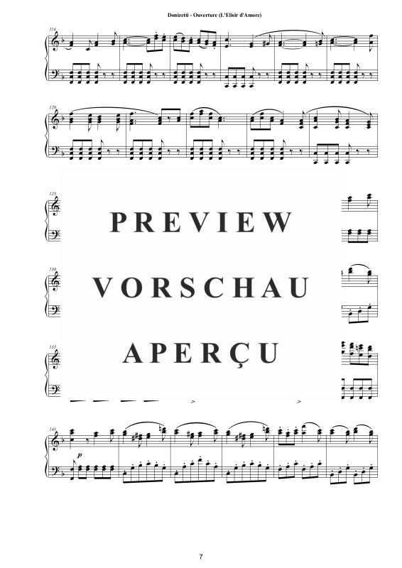 Produktgalerie: Seite 8 von 11 Ouvertüre aus der Liebestrank - Piano Version, , Klavier Solo