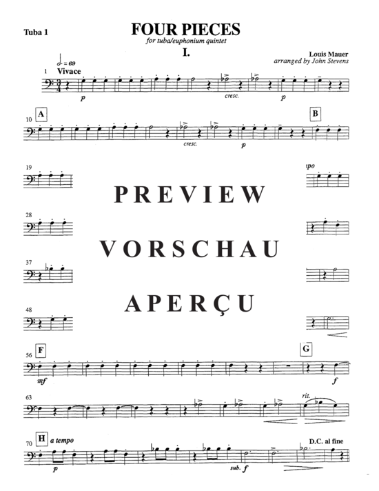 Product gallery: Page 19 of 21 Four Pieces , , (Tuba Quintet EETTT)