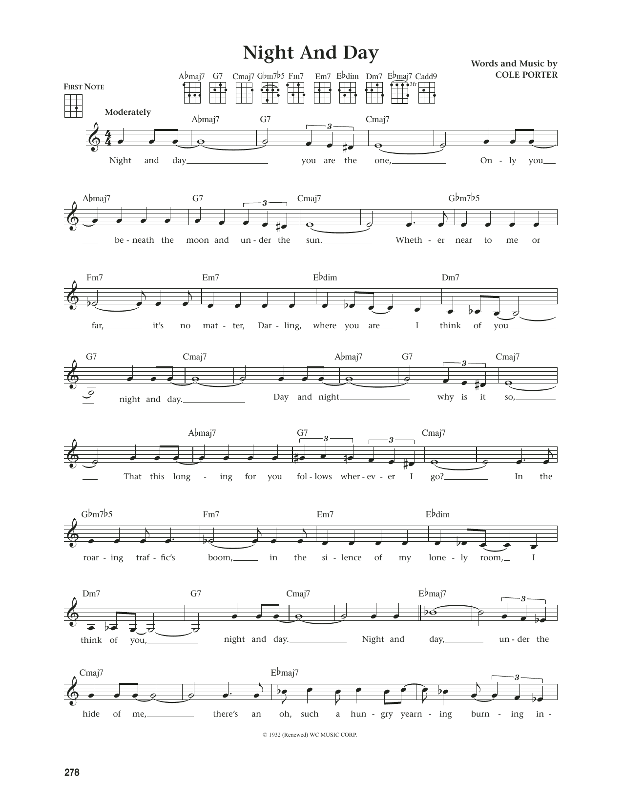 Product gallery: Page 1 of 1 Night And Day (from The Daily Ukulele) (arr. Jim Beloff), Cole Porter