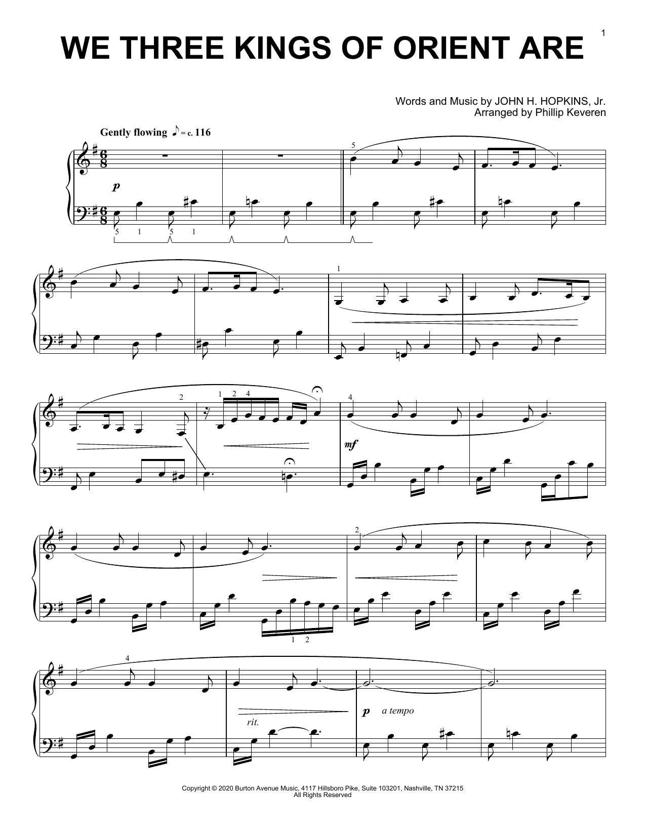 Product gallery: Page 1 of 1 We Three Kings Of Orient Are (arr. Phillip Keveren), John H. Hopkins, Jr.