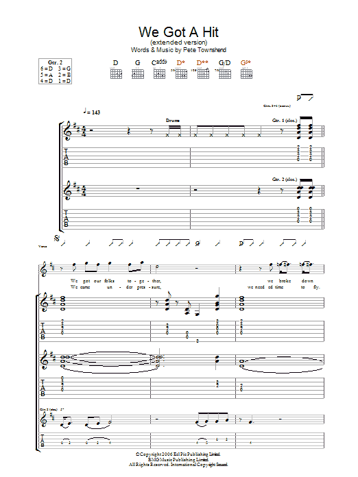 Produktgalerie: Seite 1 von 1 We Got A Hit (Extended Version), The Who, Gitarre