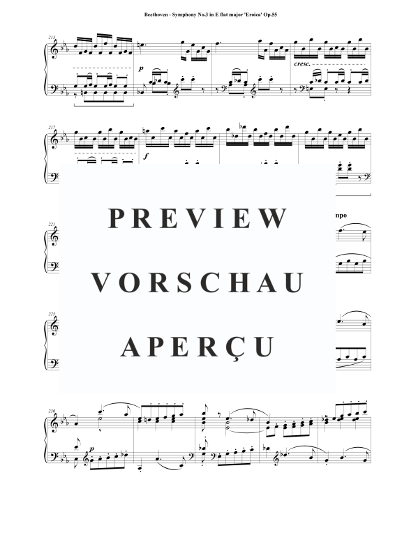 Produktgalerie: Seite 11 von 11 Symphony No.3 in E flat major ´Eroica´ Op.55 - Piano Version (Arr.Liszt), , Klavier Solo