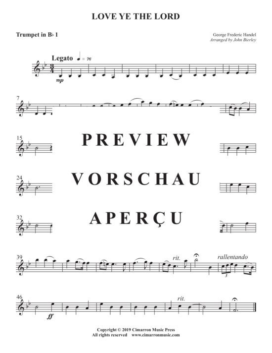 Produktgalerie: Seite 5 von 9 Love Ye The Lord , , (Blechbläser Quintett)