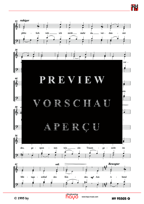 Product gallery: Page 4 of 5 Nur ein Tröpfchen Tau, , (mixed choir)