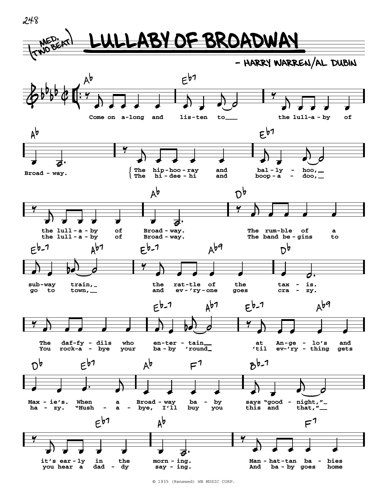 Produktbild zu: Lullaby Of Broadway (Low Voice)