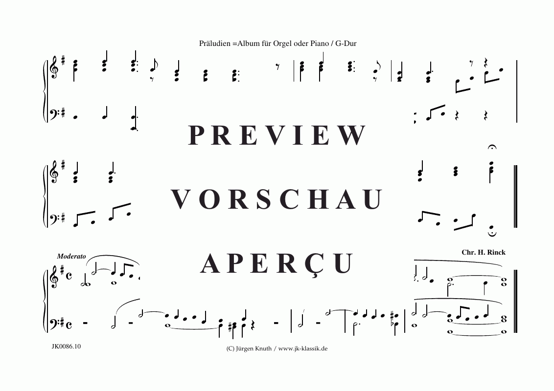 Product gallery: Page 11 of 11 Präludien G-Dur , , (organ/piano solo)