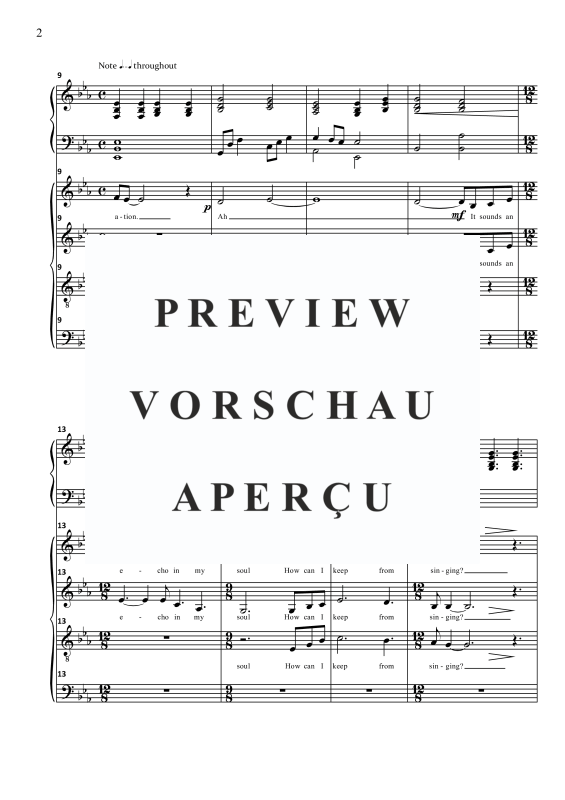 Produktgalerie: Seite 3 von 8 How can I keep from singing, , Gemischter Chor und Klavier