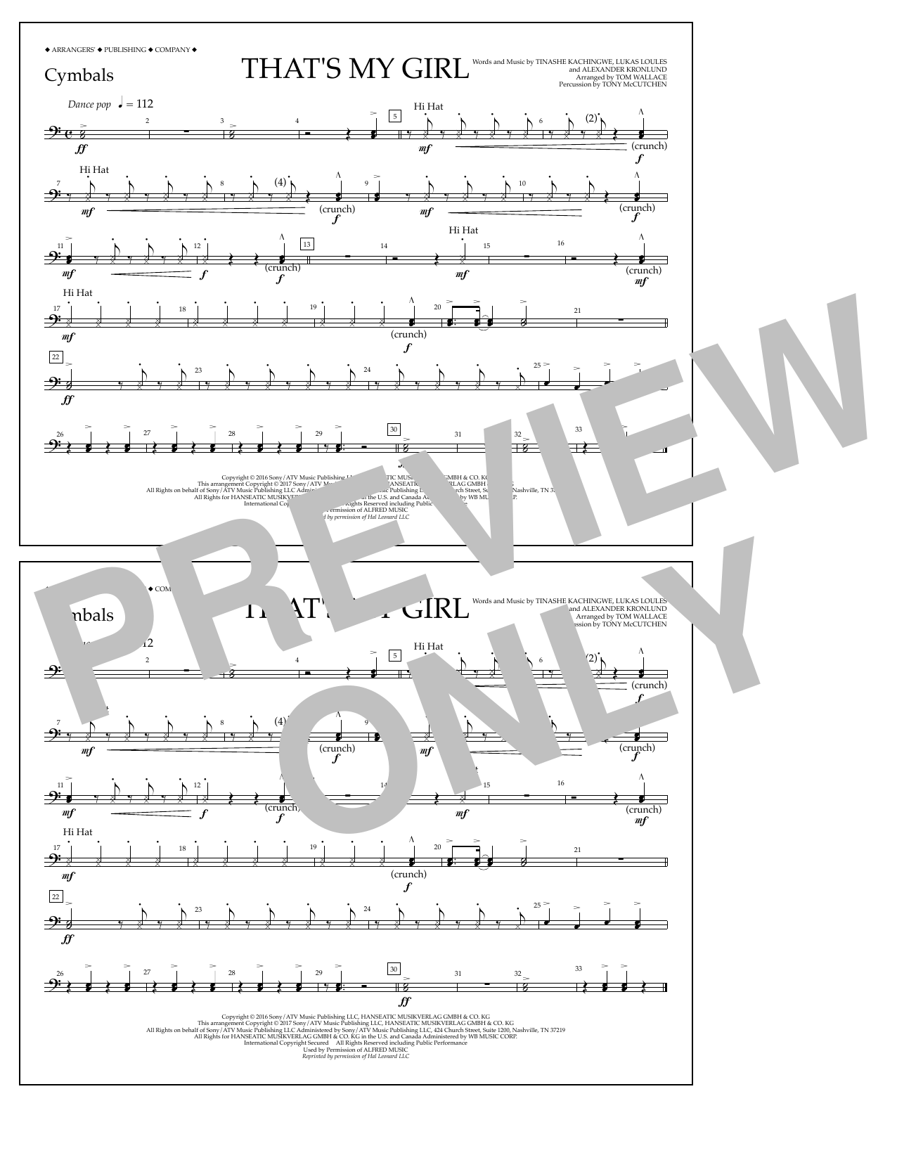 Produktbild zu: That's My Girl - Cymbals
