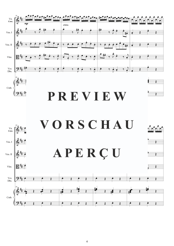 Produktgalerie: Seite 5 von 11 Concerto No.7 in D-Dur Op.9 for, , Violine concertante, Streicher Ensemble und Cembalo BC