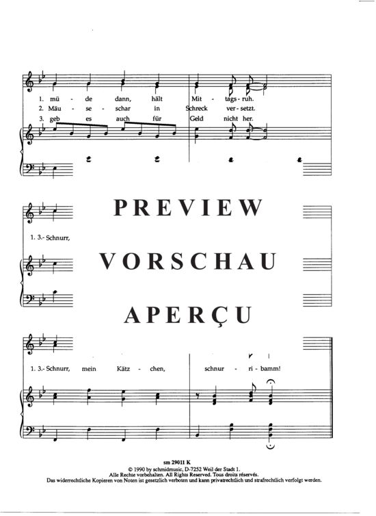 gallery: Mein Kätzchen , , (Kinderchor)