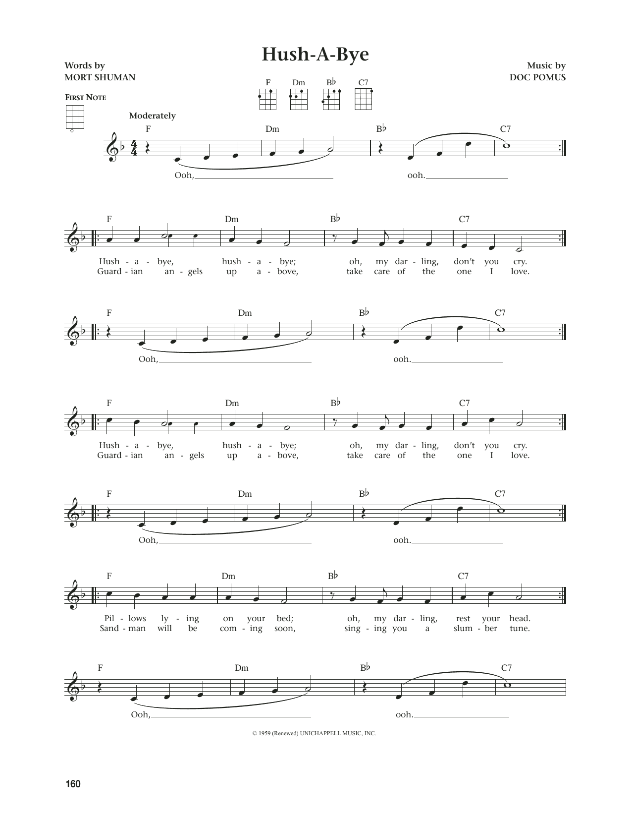 Produktgalerie: Seite 1 von 1 Hush-A-Bye (from The Daily Ukulele) (arr. Jim Beloff), Mystics, Ukulele
