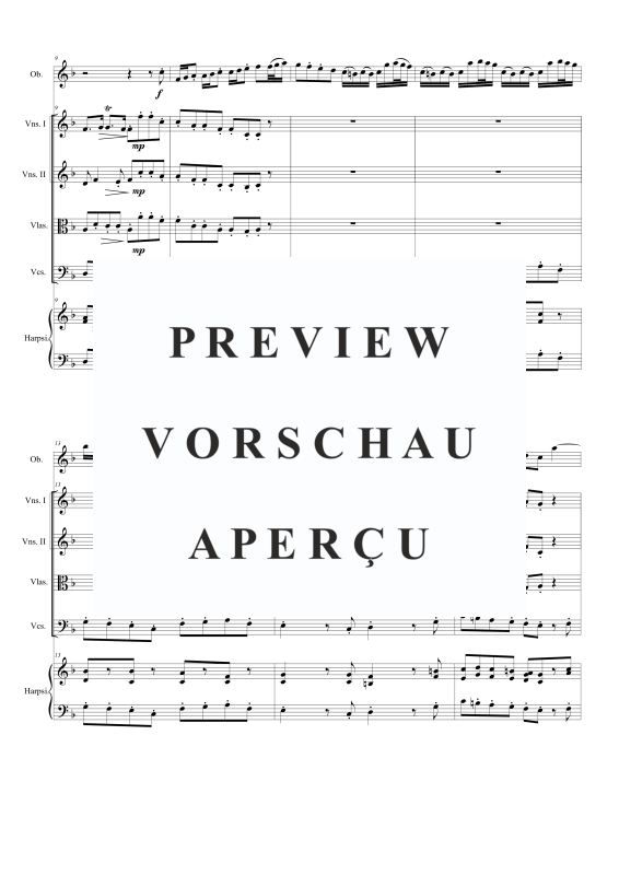 Produktgalerie: Seite 3 von 11 Oboen Konzert in F-DUr BWV 1053, , Gemischtes Ensemble Oboe, Streicher und Cembalo BC