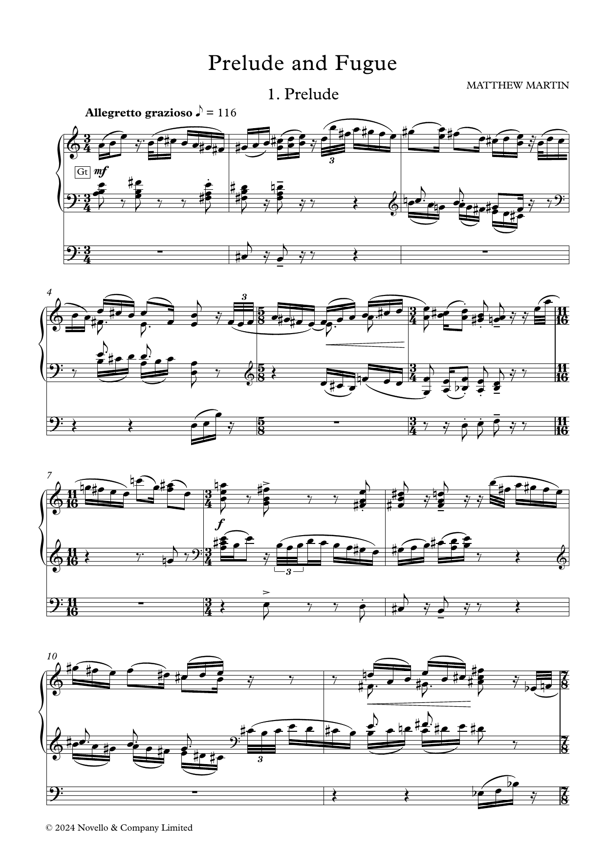 Product gallery: Page 1 of 1 Prelude and Fugue, Matthew Martin