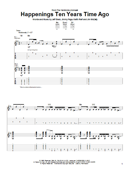 Produktgalerie: Seite 1 von 1 Happenings Ten Years Time Ago, The Yardbirds, Gitarre