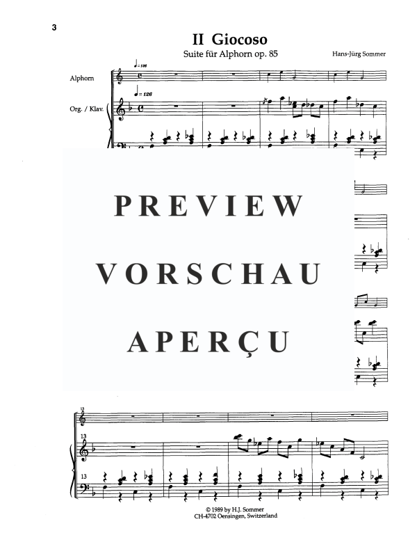 Product gallery: Page 6 of 11 Suite, Op. 85, , Alphorn In F and Piano