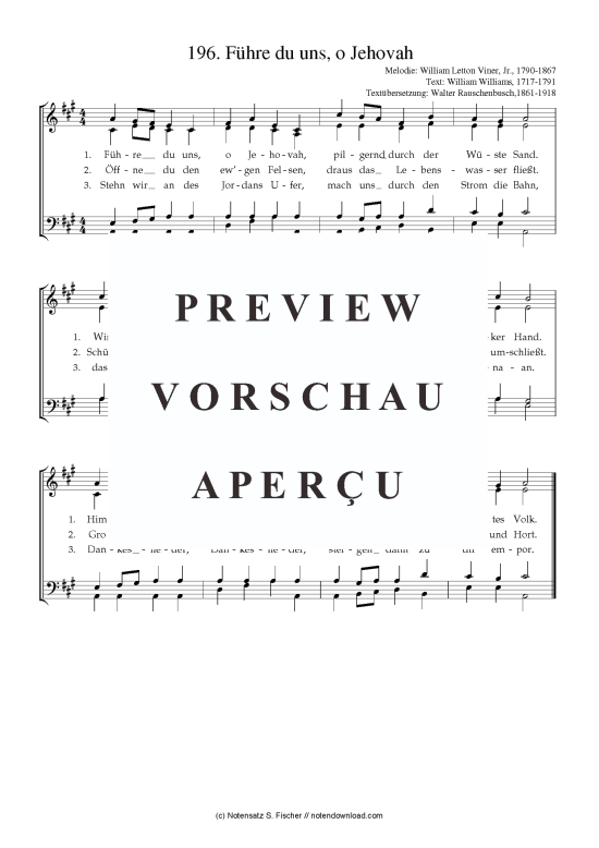 Product picture to: Führe du uns, o Jehovah William Letton Viner, Jr., 1790-1867 / William Williams, 1717-1791